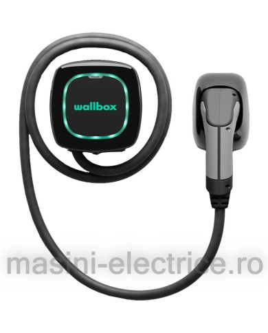 Wallbox Pulsar Plus negru 22KW cu cablu Type 2, APP Wallbox Pulsar Plus negru 22KW cu cablu Type 2, APP