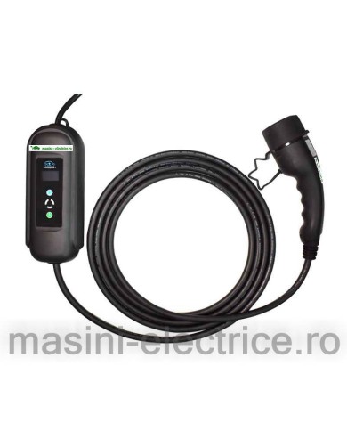 Statie de incarcare portabila variabila 2-3.7KW 8-16A cu temporizare, cablu Type 2 Statie de incarcare portabila variabila 2-3.7KW 8-16A cu temporizare, cablu Type 2