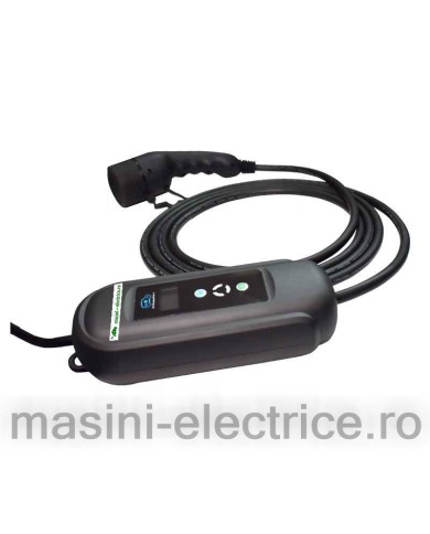 Statie de incarcare portabila variabila 2-3.7KW 8-16A cu temporizare, cablu Type 2 Statie de incarcare portabila variabila 2-3.7KW 8-16A cu temporizare, cablu Type 2