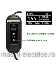 Statie de incarcare portabila variabila 2-3.7KW 8-16A cu temporizare, cablu Type 1
