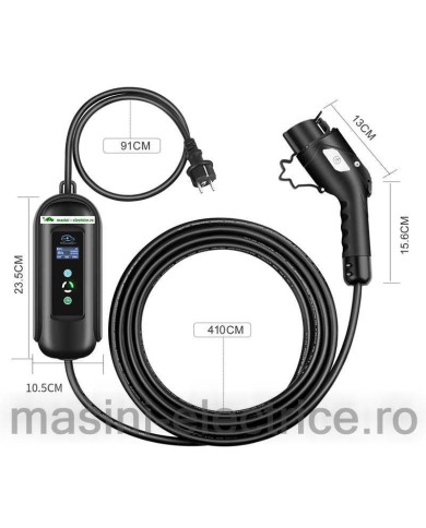Statie de incarcare portabila variabila 2-3.7KW 8-16A cu temporizare, cablu Type 1 Statie de incarcare portabila variabila 2-3.7KW 8-16A cu temporizare, cablu Type 1