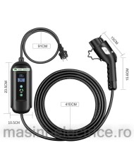 Statie de incarcare portabila variabila 2-3.7KW 8-16A cu temporizare, cablu Type 2