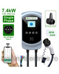Statie de incarcare 7.4KW cu cablu Type 2, RFID si Aplicatie telefon