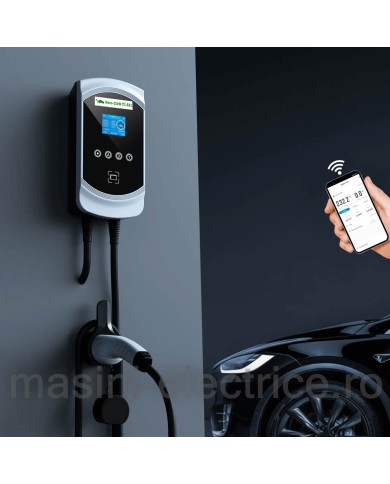 Statie de incarcare 7.4KW cu cablu Type 2, RFID si Aplicatie telefon Statie de incarcare 7.4KW cu cablu Type 2, RFID si Aplicatie telefon