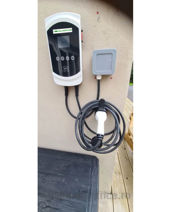 Statie de incarcare 22KW cu cablu Type 2, RFID si Aplicatie telefon