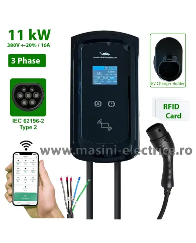 Statie de incarcare Navo VCS-13 11KW cu cablu Type 2, RFID si Aplicatie