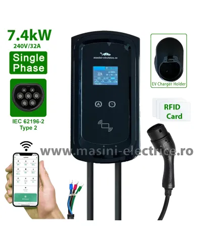 Statie de incarcare Navo VCS-13 7.4KW cu cablu Type 2, RFID si Aplicatie